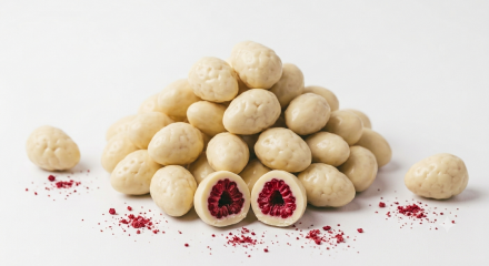 Maliny lyofilizované v bílé čokoládě  5 kg